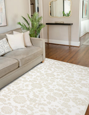 White Brown 10' x 13' Rushmore Rectangle Area Rug 55% Polypropylene & 45% Polyester Durable Quality Carpet for Indoor Home Decorating for Sale at Rug Engine