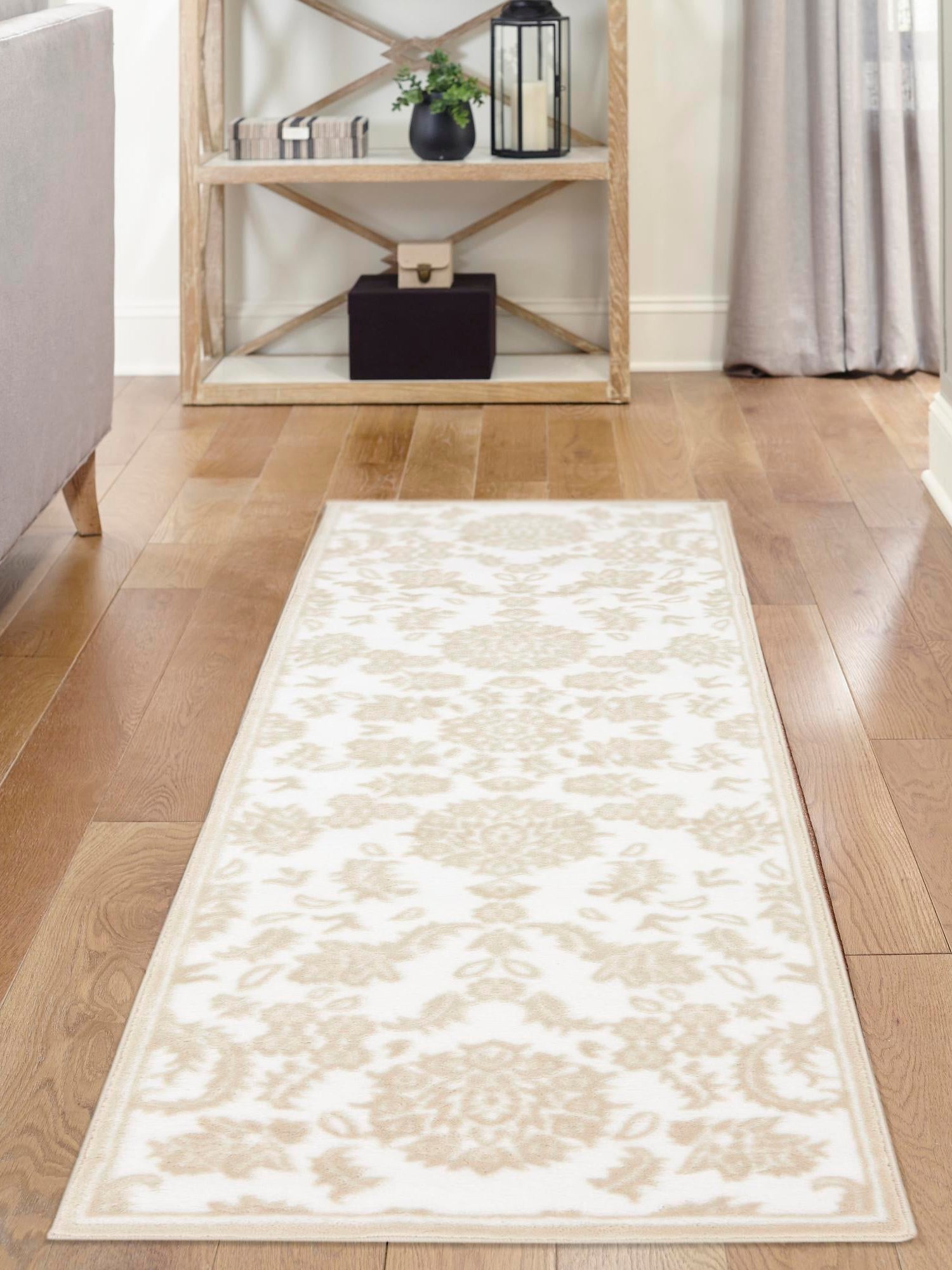 White Brown 2' x 6' 1 Rushmore Runner Area Rug 55% Polypropylene & 45% Polyester Durable Quality Carpet for Indoor Home Decorating for Sale at Rug Engine
