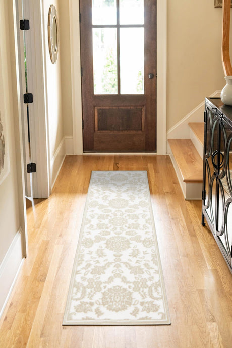 White Brown 2' x 6' 1 Rushmore Runner Area Rug 55% Polypropylene & 45% Polyester Durable Quality Carpet for Indoor Home Decorating for Sale at Rug Engine