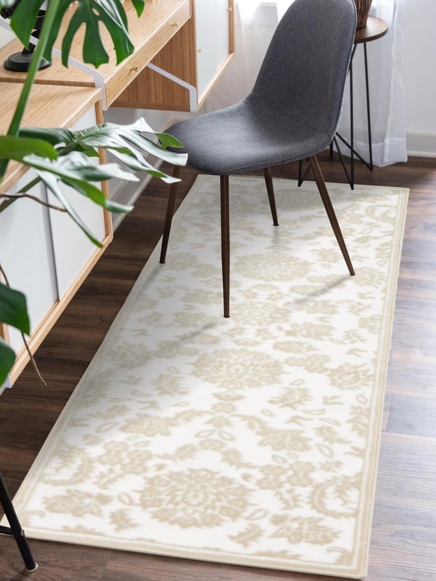 White Brown 2' x 6' 1 Rushmore Runner Area Rug 55% Polypropylene & 45% Polyester Durable Quality Carpet for Indoor Home Decorating for Sale at Rug Engine