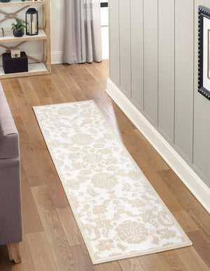 White Brown 2' x 6' 1 Rushmore Runner Area Rug 55% Polypropylene & 45% Polyester Durable Quality Carpet for Indoor Home Decorating for Sale at Rug Engine