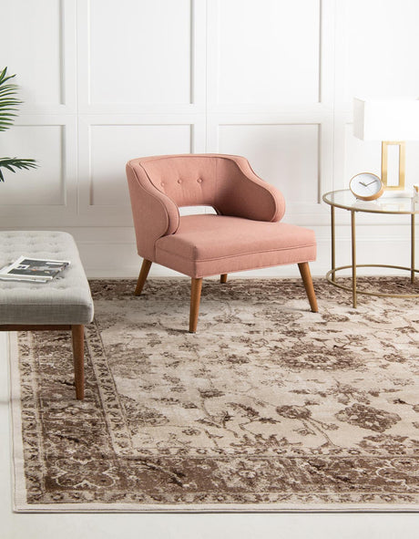 Cream 10' 8 x 10' 8 Rushmore Square Area Rug 55% Polypropylene & 45% Polyester Durable Quality Carpet for Indoor Home Decorating for Sale at Rug Engine