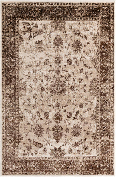 Cream 5' 1 x 8' Rushmore Rectangle Area Rug 55% Polypropylene & 45% Polyester Durable Quality Carpet for Indoor Home Decorating for Sale at Rug Engine
