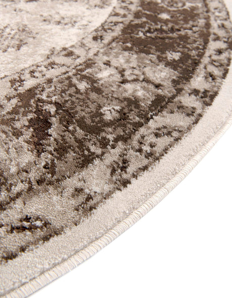 Cream 10' 8 x 10' 8 Rushmore Round Area Rug 55% Polypropylene & 45% Polyester Durable Quality Carpet for Indoor Home Decorating for Sale at Rug Engine