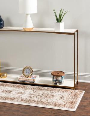 Cream 2' 7 x 12' Rushmore Runner Area Rug 55% Polypropylene & 45% Polyester Durable Quality Carpet for Indoor Home Decorating for Sale at Rug Engine