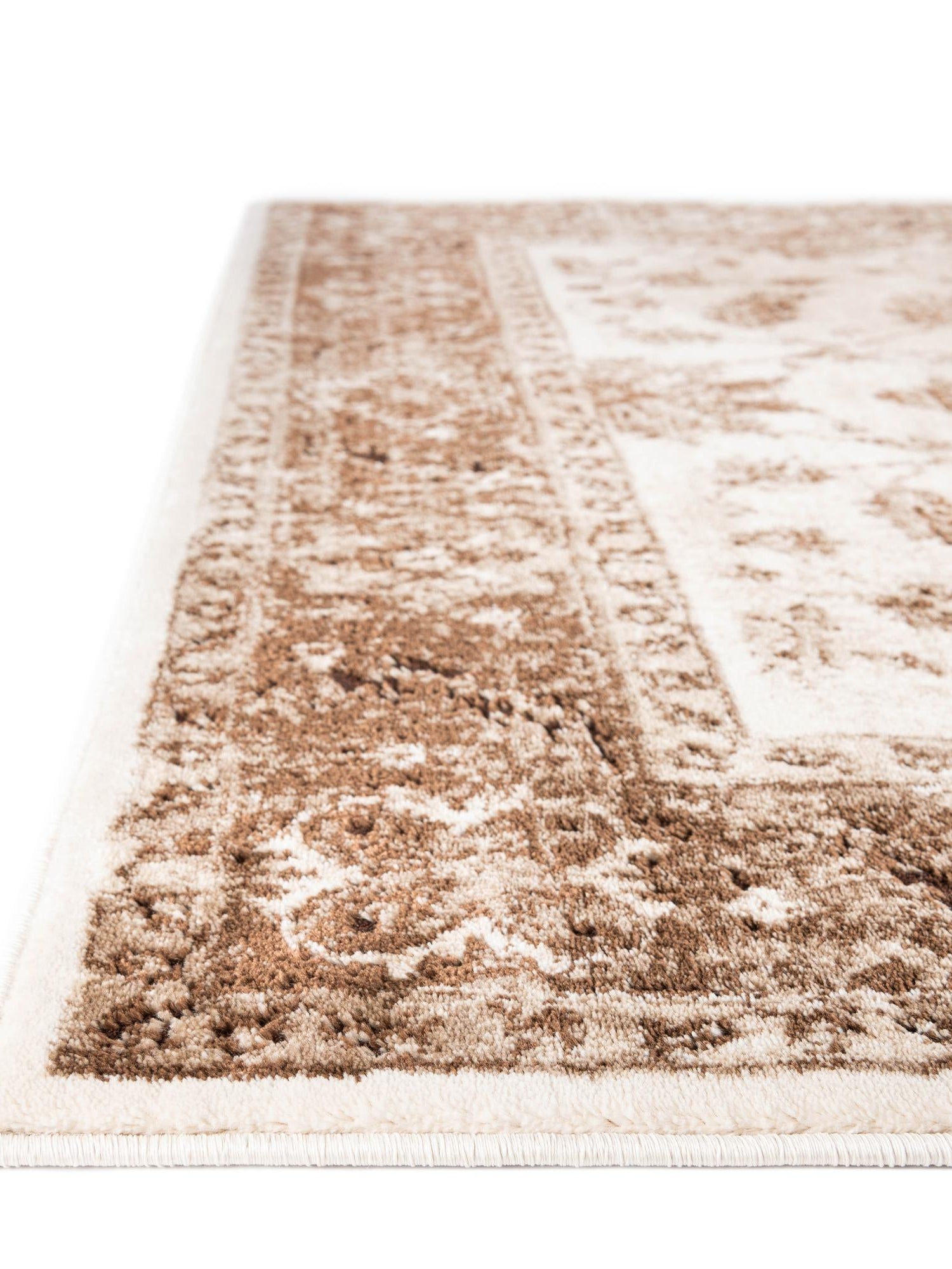 Cream 3' x 9' 10 Rushmore Runner Area Rug 55% Polypropylene & 45% Polyester Durable Quality Carpet for Indoor Home Decorating for Sale at Rug Engine