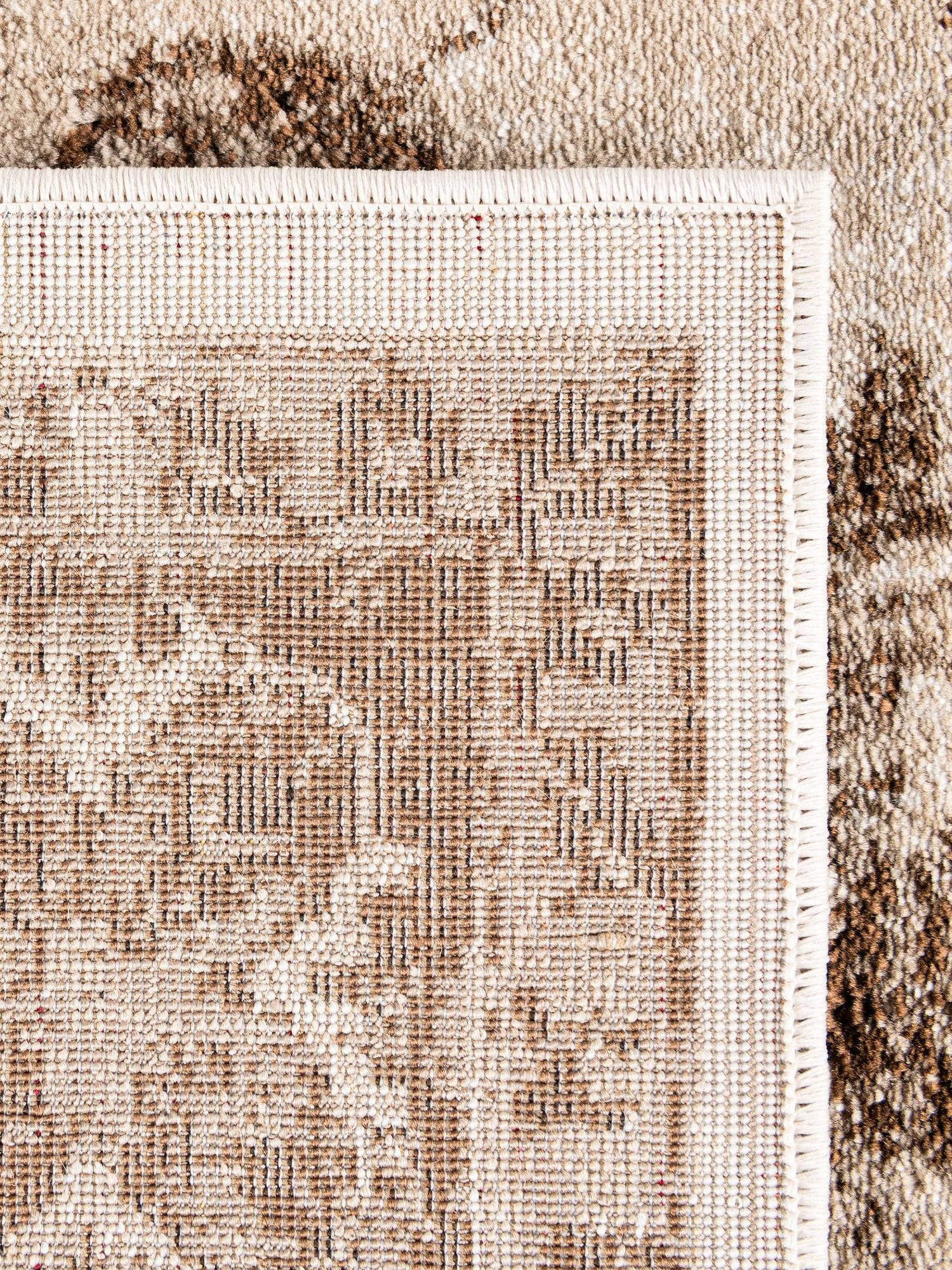 Cream 3' x 9' 10 Rushmore Runner Area Rug 55% Polypropylene & 45% Polyester Durable Quality Carpet for Indoor Home Decorating for Sale at Rug Engine
