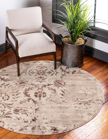 Chocolate Brown 5' x 5' Rushmore Round Area Rug 55% Polypropylene & 45% Polyester Durable Quality Carpet for Indoor Home Decorating for Sale at Rug Engine