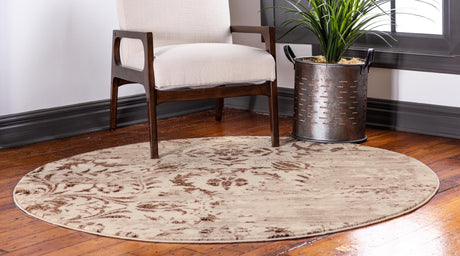Chocolate Brown 5' x 5' Rushmore Round Area Rug 55% Polypropylene & 45% Polyester Durable Quality Carpet for Indoor Home Decorating for Sale at Rug Engine