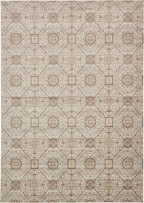 Cream 8' x 11' 8 Rushmore Rectangle Area Rug 55% Polypropylene & 45% Polyester Durable Quality Carpet for Indoor Home Decorating for Sale at Rug Engine