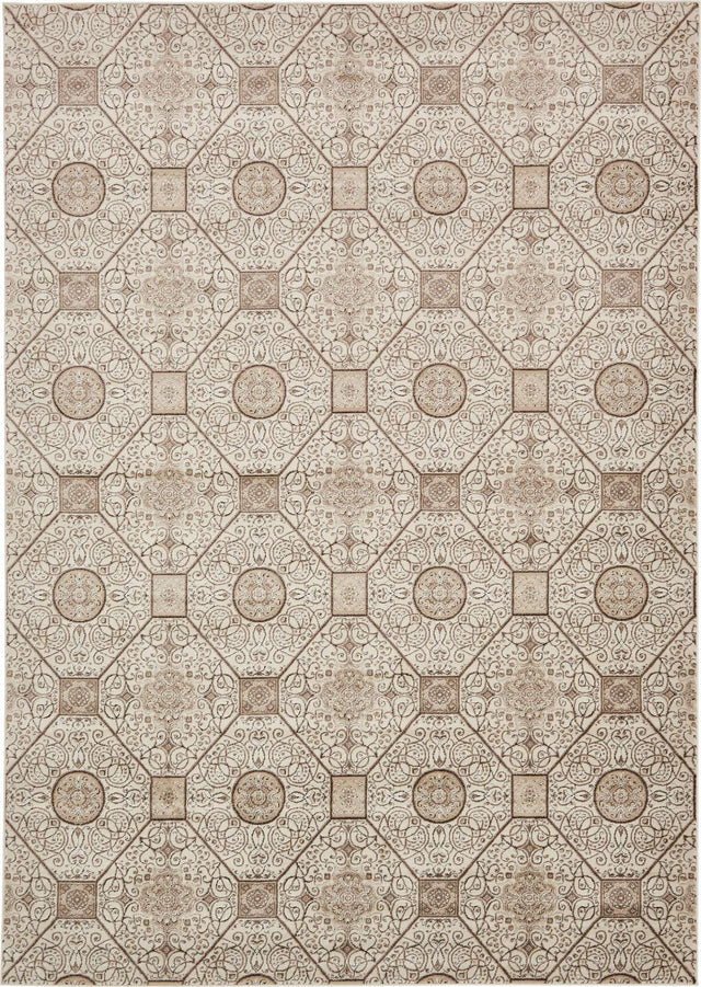 Cream 8' x 11' 8 Rushmore Rectangle Area Rug 55% Polypropylene & 45% Polyester Durable Quality Carpet for Indoor Home Decorating for Sale at Rug Engine