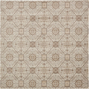 Cream 8' x 8' Rushmore Square Area Rug 55% Polypropylene & 45% Polyester Durable Quality Carpet for Indoor Home Decorating for Sale at Rug Engine