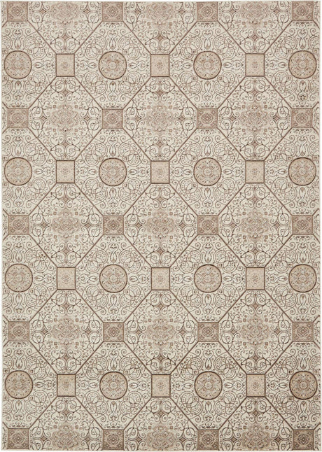 Cream 7' x 10' Rushmore Rectangle Area Rug 55% Polypropylene & 45% Polyester Durable Quality Carpet for Indoor Home Decorating for Sale at Rug Engine