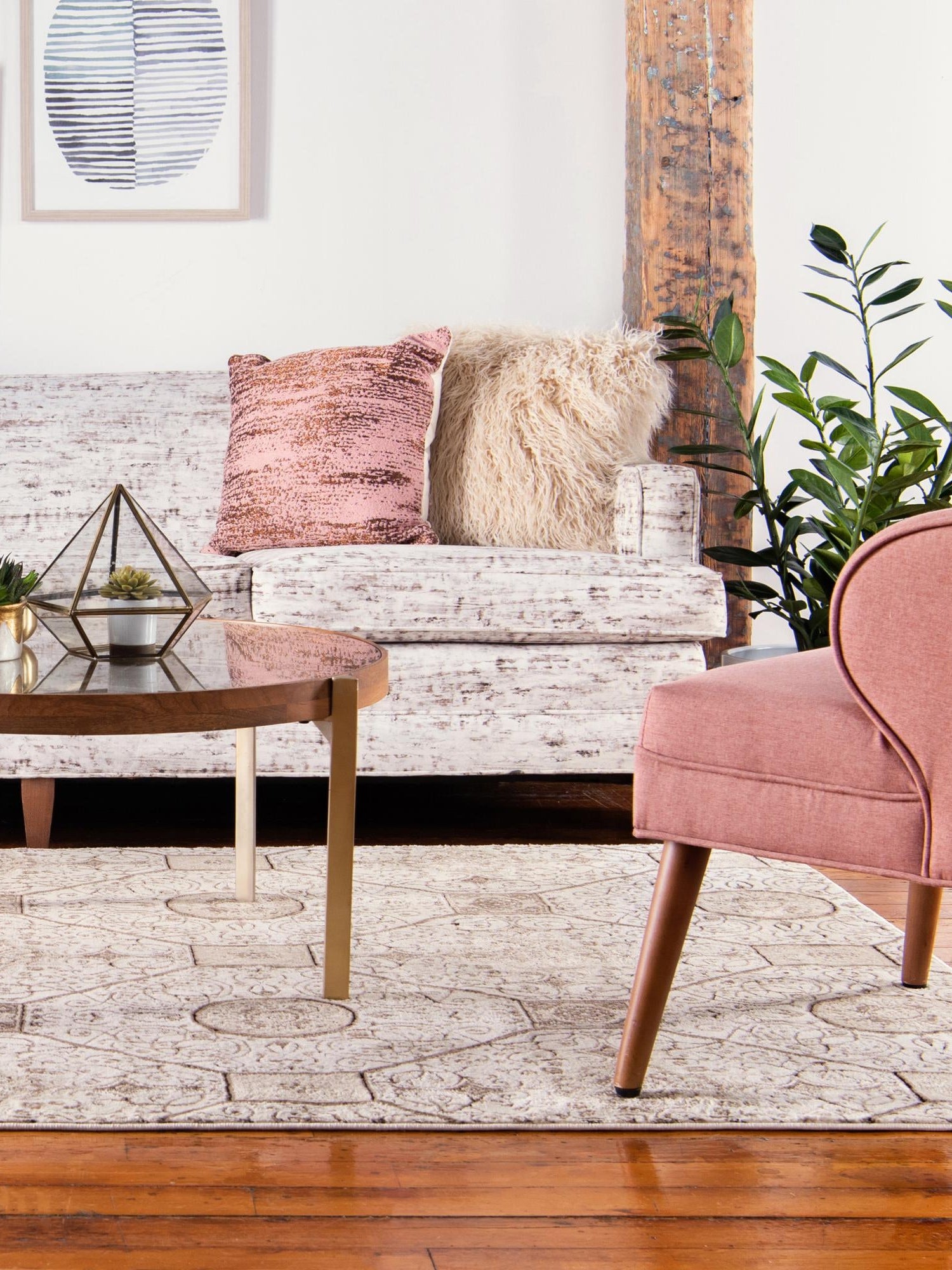 Cream 7' x 10' Rushmore Rectangle Area Rug 55% Polypropylene & 45% Polyester Durable Quality Carpet for Indoor Home Decorating for Sale at Rug Engine