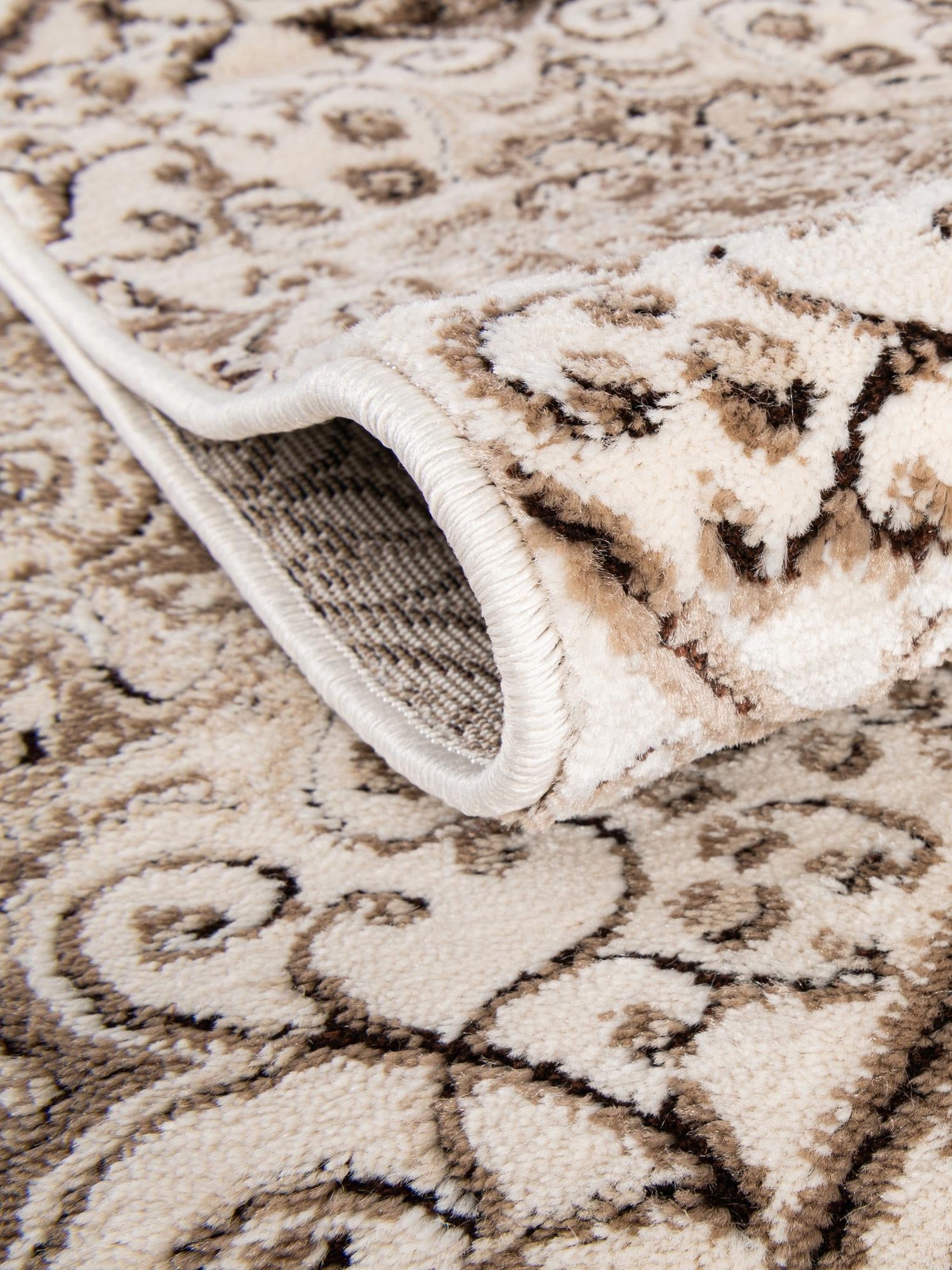 Cream 5' x 8' Rushmore Rectangle Area Rug 55% Polypropylene & 45% Polyester Durable Quality Carpet for Indoor Home Decorating for Sale at Rug Engine