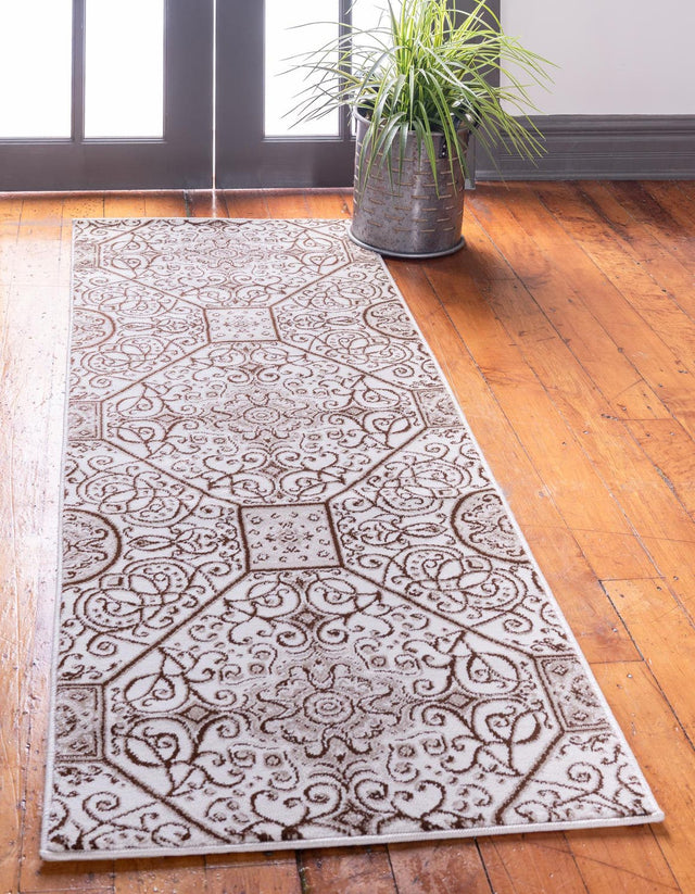 Cream 3' x 10' Rushmore Runner Rug