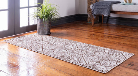 Cream 2' x 6' 1 Rushmore Runner Area Rug 55% Polypropylene & 45% Polyester Durable Quality Carpet for Indoor Home Decorating for Sale at Rug Engine