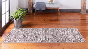 Cream 2' x 6' 1 Rushmore Runner Area Rug 55% Polypropylene & 45% Polyester Durable Quality Carpet for Indoor Home Decorating for Sale at Rug Engine