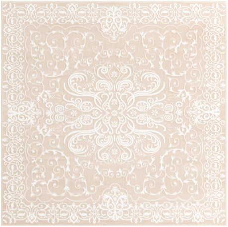 Beige 8' x 8' Rushmore Square Area Rug 55% Polypropylene & 45% Polyester Durable Quality Carpet for Indoor Home Decorating for Sale at Rug Engine