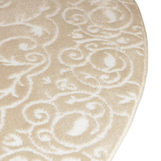 Beige 5' x 5' Rushmore Round Area Rug 55% Polypropylene & 45% Polyester Durable Quality Carpet for Indoor Home Decorating for Sale at Rug Engine