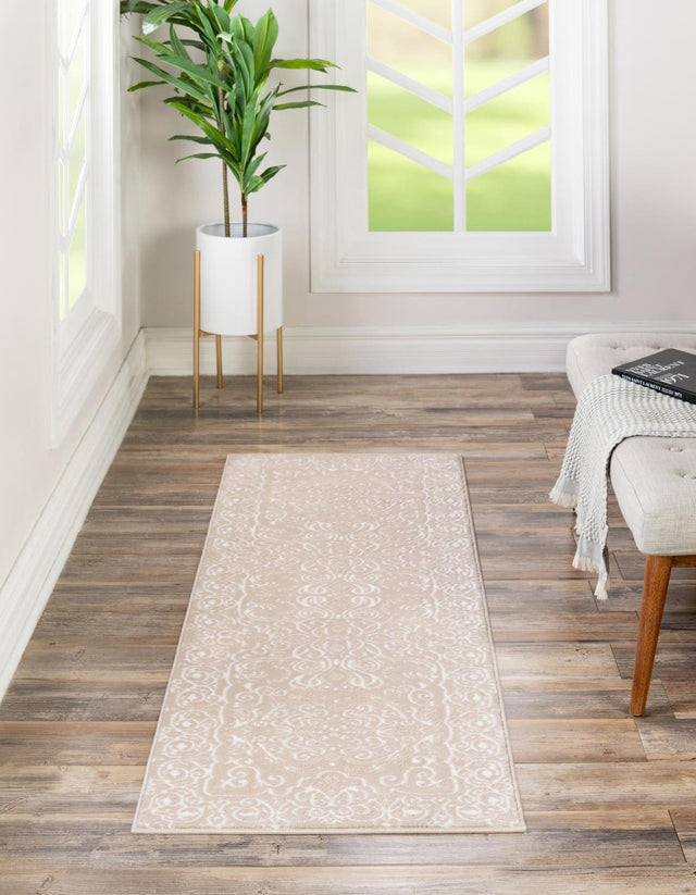 Beige 2' x 5' 1 Rushmore Runner Area Rug 55% Polypropylene & 45% Polyester Durable Quality Carpet for Indoor Home Decorating for Sale at Rug Engine