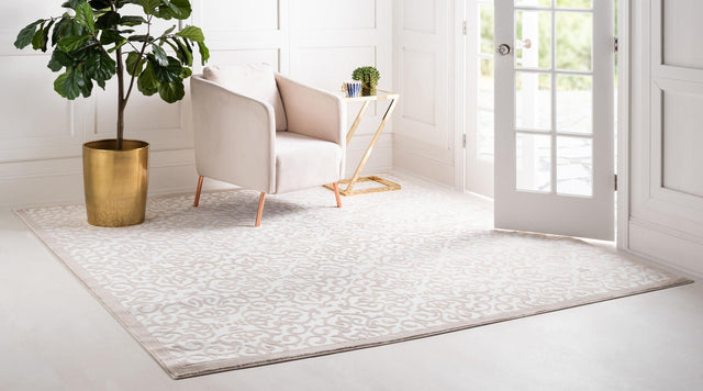 Snow White 6' x 6' Rushmore Square Area Rug 55% Polypropylene & 45% Polyester Durable Quality Carpet for Indoor Home Decorating for Sale at Rug Engine