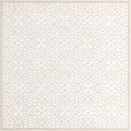 Snow White 8' x 8' Rushmore Square Area Rug 55% Polypropylene & 45% Polyester Durable Quality Carpet for Indoor Home Decorating for Sale at Rug Engine