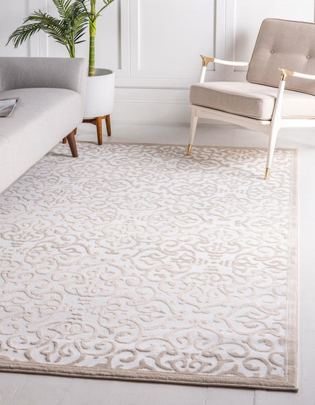 Snow White 4' 1 x 6' 1 Rushmore Rectangle Area Rug 55% Polypropylene & 45% Polyester Durable Quality Carpet for Indoor Home Decorating for Sale at Rug Engine