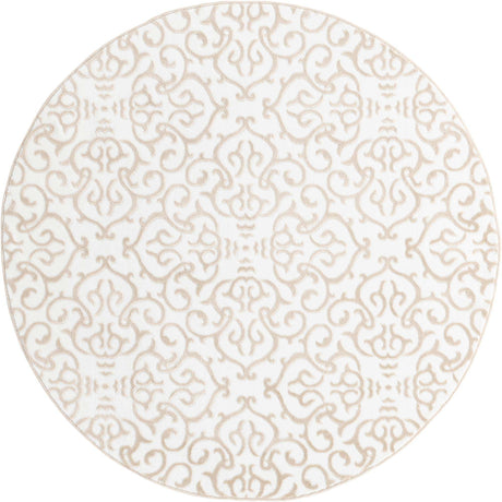 Snow White 5' x 5' Rushmore Round Area Rug 55% Polypropylene & 45% Polyester Durable Quality Carpet for Indoor Home Decorating for Sale at Rug Engine