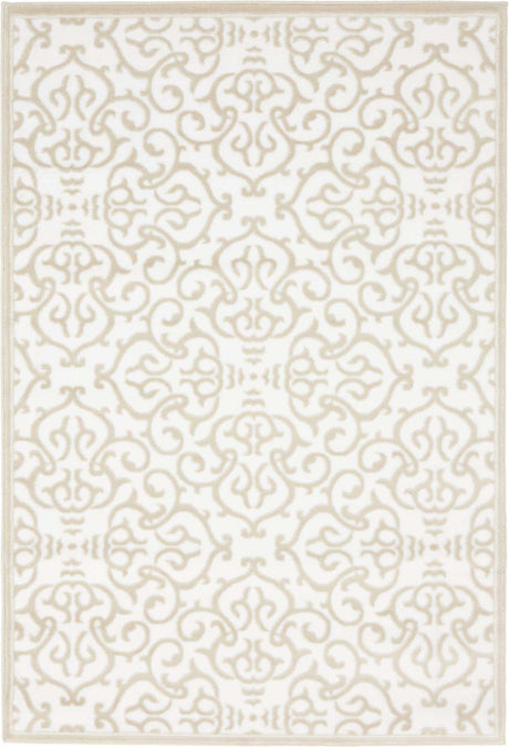 Snow White 4' 1 x 6' 1 Rushmore Rectangle Area Rug 55% Polypropylene & 45% Polyester Durable Quality Carpet for Indoor Home Decorating for Sale at Rug Engine