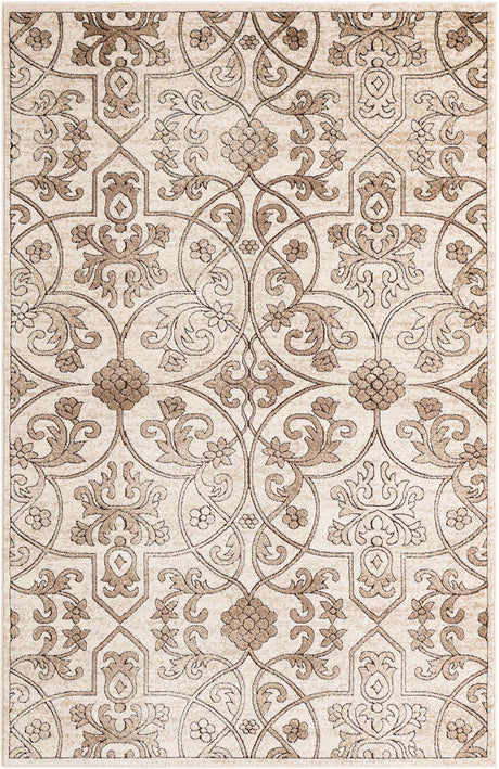 Dark Beige 5' 1 x 8' Rushmore Rectangle Area Rug 55% Polypropylene & 45% Polyester Durable Quality Carpet for Indoor Home Decorating for Sale at Rug Engine