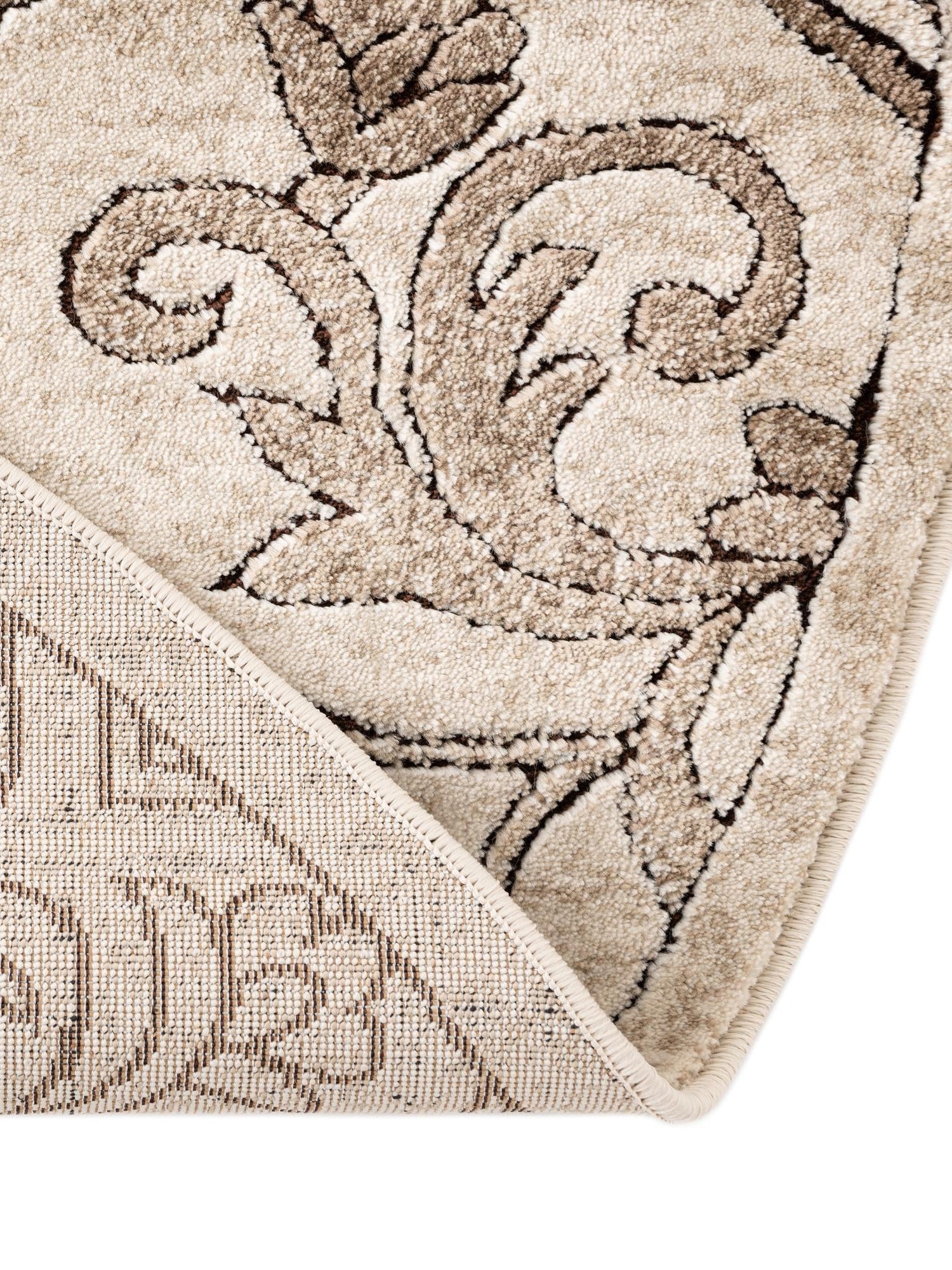 Dark Beige 10' 8 x 10' 8 Rushmore Round Area Rug 55% Polypropylene & 45% Polyester Durable Quality Carpet for Indoor Home Decorating for Sale at Rug Engine