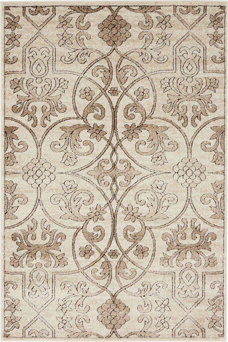 Dark Beige 4' 1 x 6' 1 Rushmore Rectangle Area Rug 55% Polypropylene & 45% Polyester Durable Quality Carpet for Indoor Home Decorating for Sale at Rug Engine