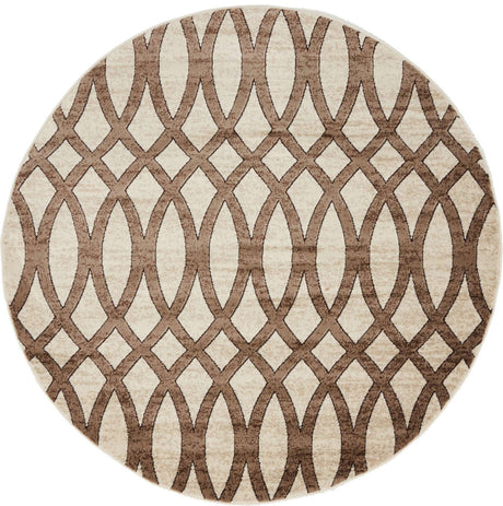 Brown 5' 1 x 5' 1 Rushmore Round Area Rug 55% Polypropylene & 45% Polyester Durable Quality Carpet for Indoor Home Decorating for Sale at Rug Engine
