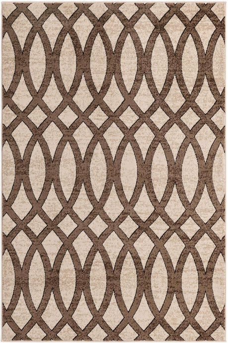 Brown 4' 1 x 6' 1 Rushmore Rectangle Area Rug 55% Polypropylene & 45% Polyester Durable Quality Carpet for Indoor Home Decorating for Sale at Rug Engine