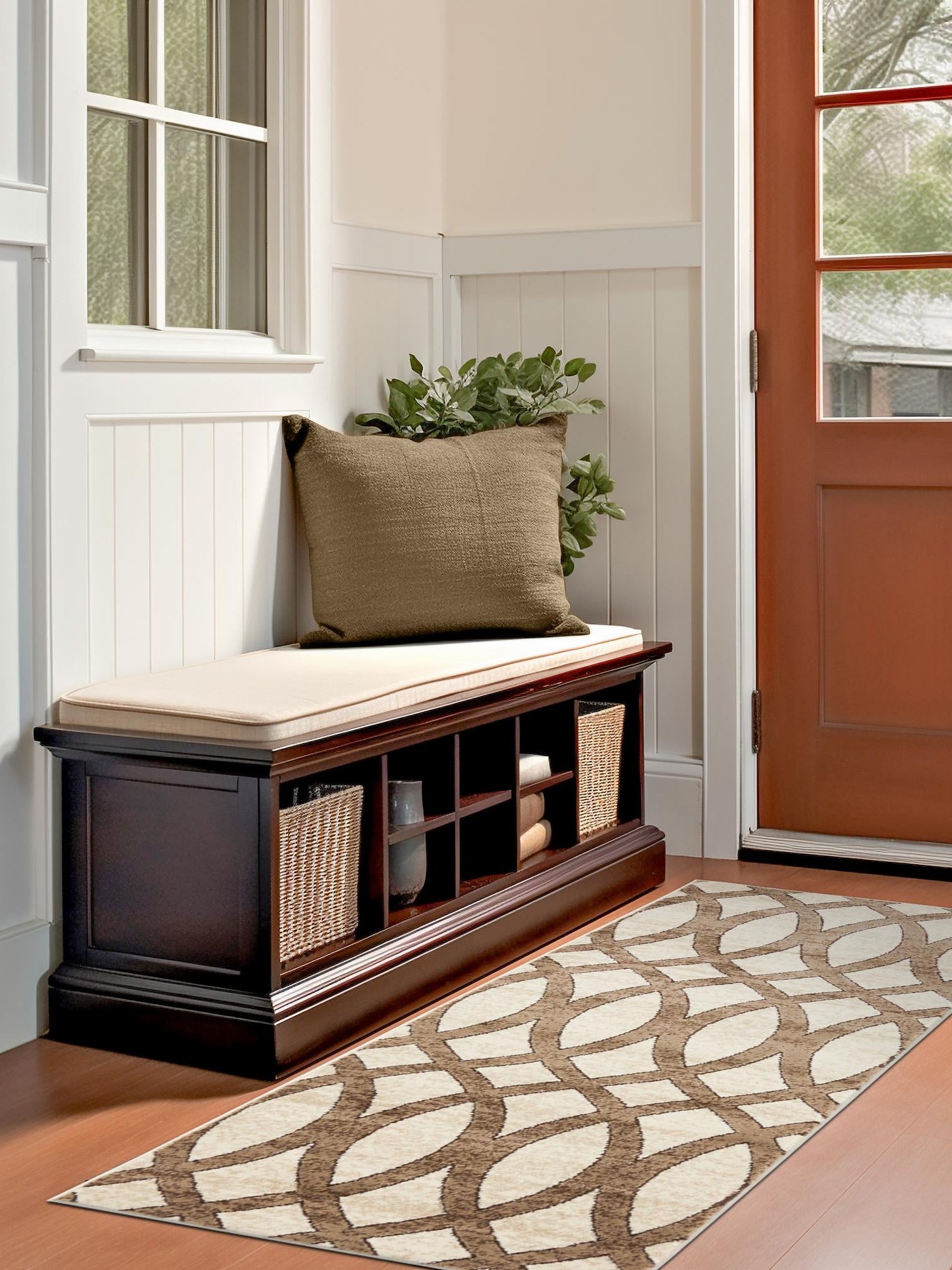 Brown 3' x 9' 10 Rushmore Runner Area Rug 55% Polypropylene & 45% Polyester Durable Quality Carpet for Indoor Home Decorating for Sale at Rug Engine