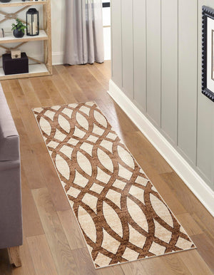 Brown 2' x 6' 1 Rushmore Runner Area Rug 55% Polypropylene & 45% Polyester Durable Quality Carpet for Indoor Home Decorating for Sale at Rug Engine