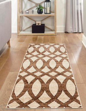 Brown 2' x 6' 1 Rushmore Runner Area Rug 55% Polypropylene & 45% Polyester Durable Quality Carpet for Indoor Home Decorating for Sale at Rug Engine