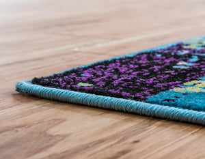 Blue 9' x 12' Imperial Rectangle Area Rug 100% Polypropylene With Cotton Backing Traditional Vintage Distressed Design Carpet for Sale at Rug Engine