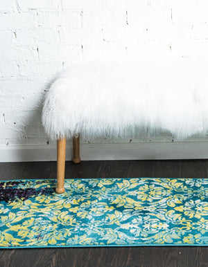 Blue 2' 7 x 12' Imperial Runner Area Rug 100% Polypropylene With Cotton Backing Traditional Vintage Distressed Design Carpet for Sale at Rug Engine