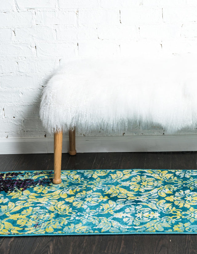 Blue 2' 7 x 12' Imperial Runner Area Rug 100% Polypropylene With Cotton Backing Traditional Vintage Distressed Design Carpet for Sale at Rug Engine