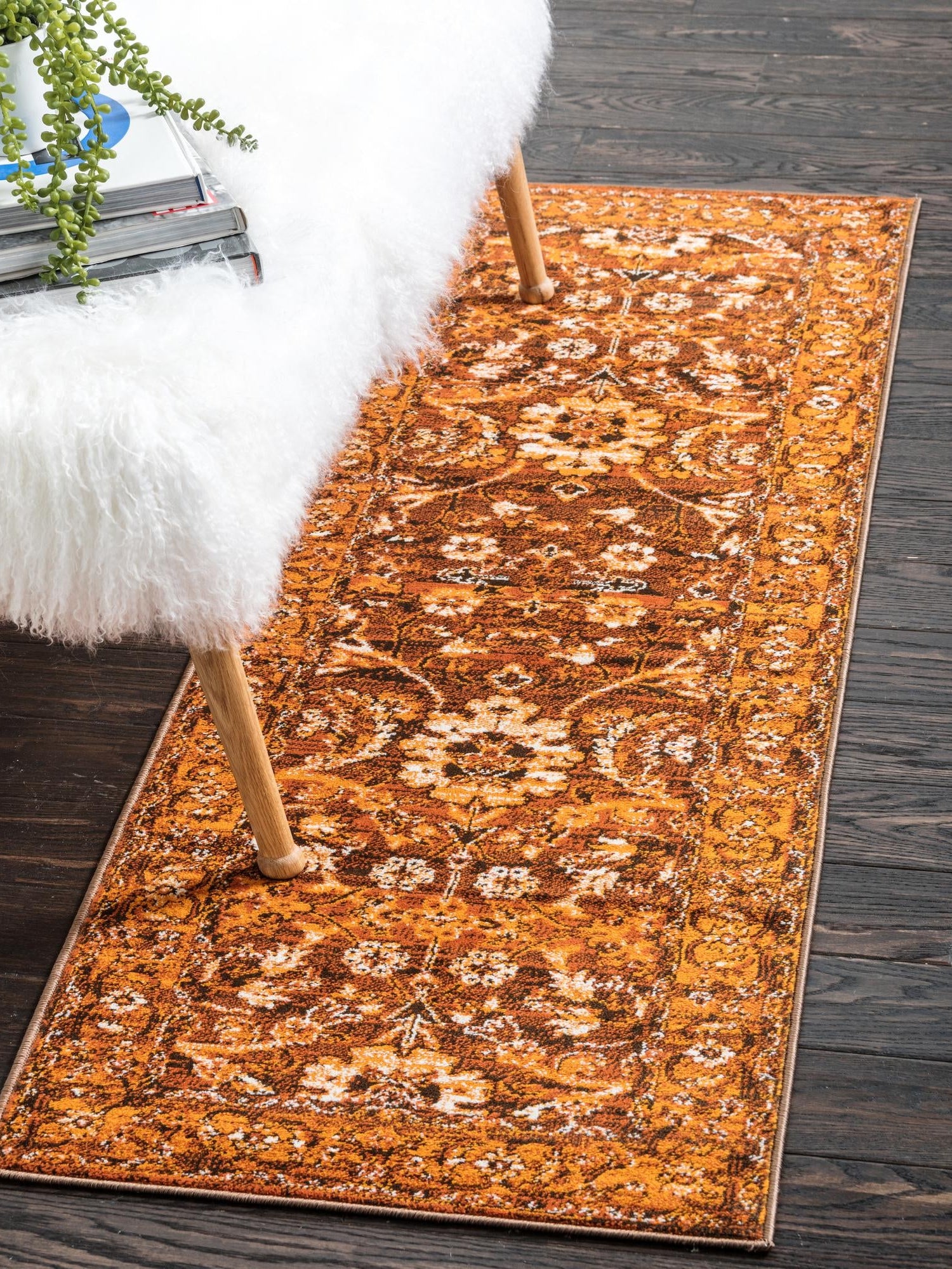 Chocolate Brown 3' x 9' 10 Imperial Runner Area Rug 100% Polypropylene With Cotton Backing Traditional Vintage Distressed Design Carpet for Sale at Rug Engine