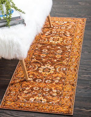 Chocolate Brown 3' x 9' 10 Imperial Runner Area Rug 100% Polypropylene With Cotton Backing Traditional Vintage Distressed Design Carpet for Sale at Rug Engine