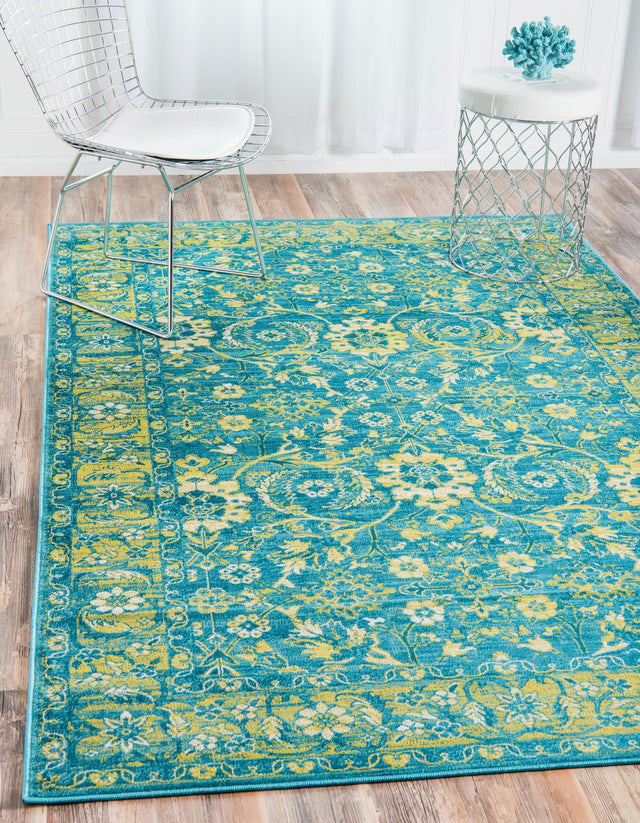 Blue 2' x 3' 1 Imperial Rectangle Area Rug 100% Polypropylene With Cotton Backing Traditional Vintage Distressed Design Carpet for Sale at Rug Engine