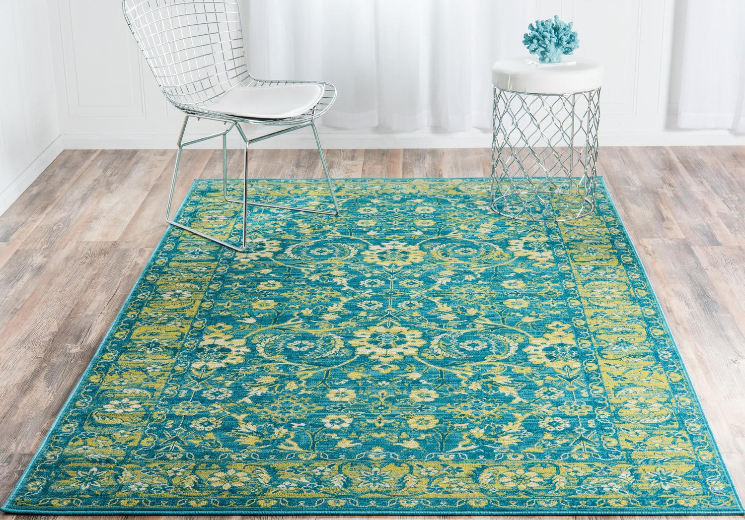 Blue 2' x 3' 1 Imperial Rectangle Area Rug 100% Polypropylene With Cotton Backing Traditional Vintage Distressed Design Carpet for Sale at Rug Engine