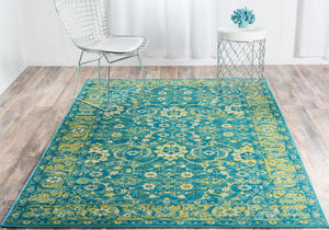 Blue 2' x 3' 1 Imperial Rectangle Area Rug 100% Polypropylene With Cotton Backing Traditional Vintage Distressed Design Carpet for Sale at Rug Engine