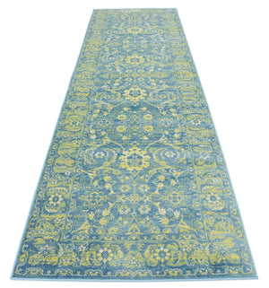 Blue 3' x 9' 10 Imperial Runner Area Rug 100% Polypropylene With Cotton Backing Traditional Vintage Distressed Design Carpet for Sale at Rug Engine
