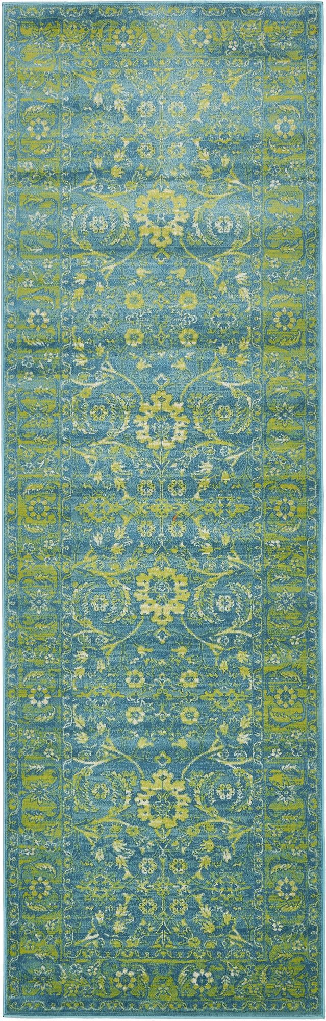 Blue 3' x 9' 10 Imperial Runner Area Rug 100% Polypropylene With Cotton Backing Traditional Vintage Distressed Design Carpet for Sale at Rug Engine