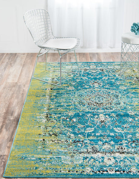 Blue 2' x 3' 1 Imperial Rectangle Area Rug 100% Polypropylene With Cotton Backing Traditional Vintage Distressed Design Carpet for Sale at Rug Engine