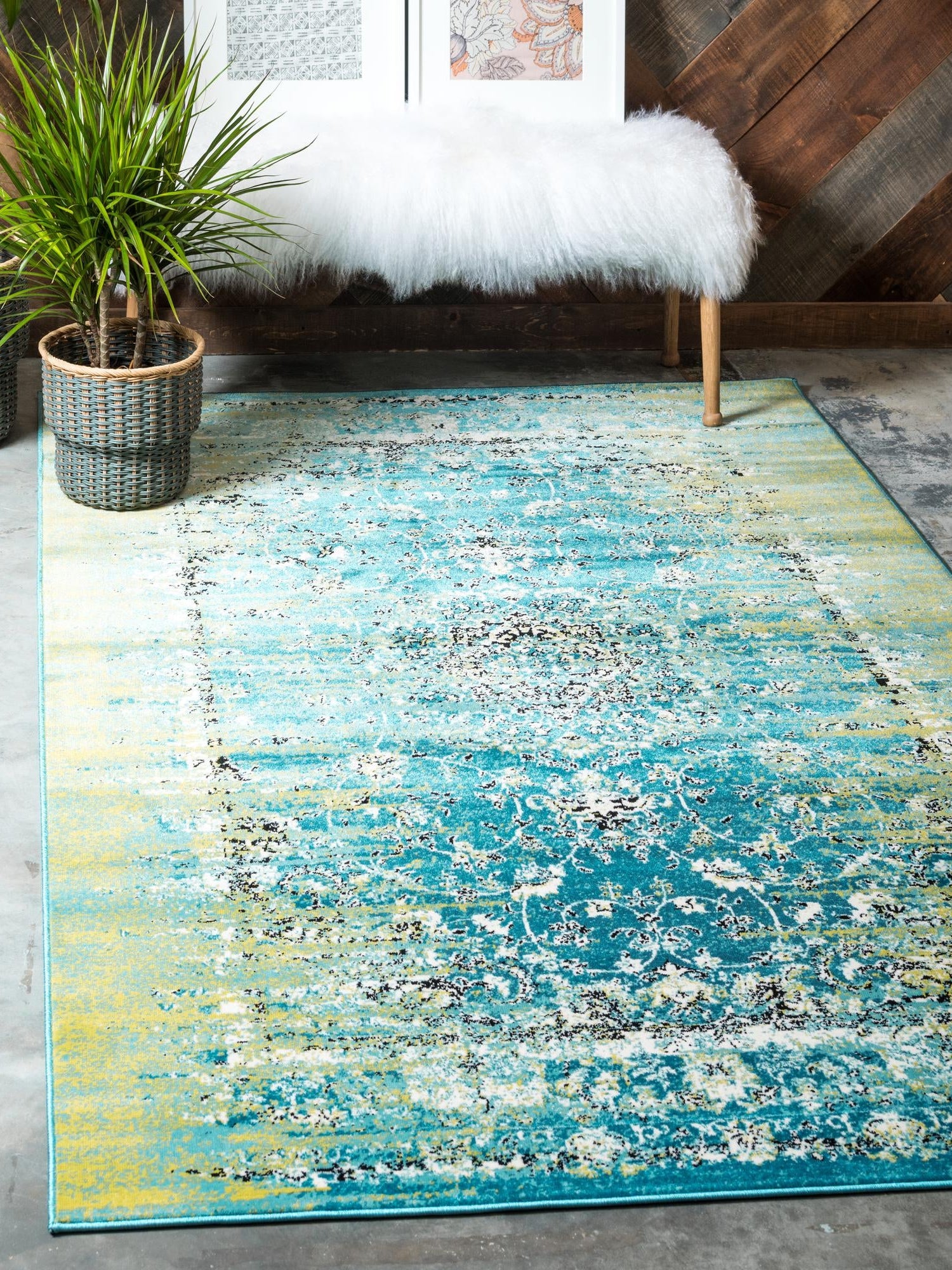 Blue 2' x 3' 1 Imperial Rectangle Area Rug 100% Polypropylene With Cotton Backing Traditional Vintage Distressed Design Carpet for Sale at Rug Engine